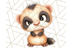 Adorable Angry Animals Clipart PNG, Cute Moody Faces Png Product Image 4