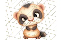 Adorable Angry Animals Clipart PNG, Cute Moody Faces Png Product Image 4