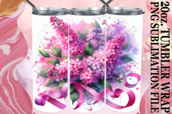 Vibrant Hearts 20oz tumbler wrap, Flowers Product Image 1