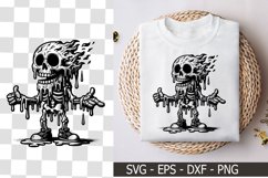 A Melting Bird Skeleton Character - Skeleton SVG Product Image 1