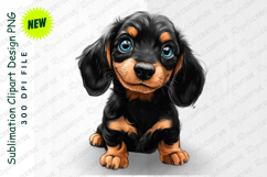 Charming Dachshund Puppy Illustration With Striking Clipart Product Image 1