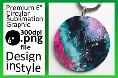 Trendy Round Design for Keychain Art , Abstract Pattern Product Image 1