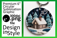 Elegant Round Design for Keychains , Holiday Product Image 1