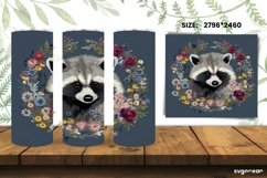 Embroidery Raccoon Tumbler Wrap | Skinny 20 oz | Sublimation Product Image 1