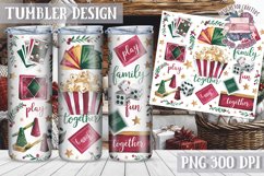 Sublimation Tumbler WRAP Christmas Design Quote Watercolor Product Image 1