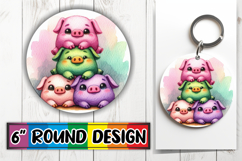 Joyful Moments Car Coaster PNG, Cute Animals Product Image 1