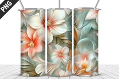 Flowers Tumbler Wrap | Sublimation Design | Tumbler PNG Product Image 1