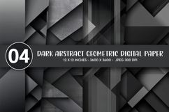 Dark Abstract Geometric Digital Paper Product Image 1
