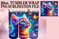 Inspiring vibes 20oz tumbler wrap, Cat Product Image 1