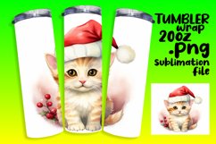 Kitty-Centric Christmas Tumbler Sublimation Magic Product Image 1