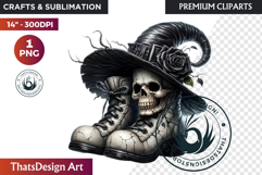 Halloween Character Boots - Spooky Gothic Clipart PNG Product Image 1