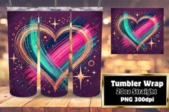 HIGH-QUALITY 20oz Tumbler PNG , Heart Product Image 1