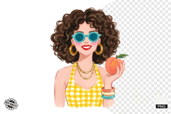 Summer 1950 Girls Clipart Product Image 1