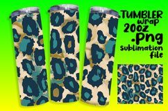 Sleek Serenity: Leopard Print Tumbler Wraps - 20oz Product Image 1