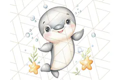 Under the Sea Nursery Clipart, Ocean Animals PNG Product Image 4