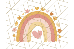 Boho Rainbow PNG Clipart, Earthy Arches &amp; Minimal Shapes Product Image 4