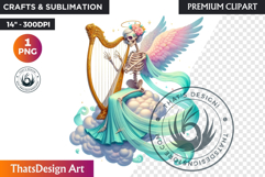 Pastel Floral Day of the Dead Clipart PNG,sugar skull design Product Image 1