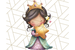 Princess Clipart PNG, Cute Royal Girl Clip Art Product Image 4
