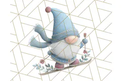 Cozy Winter Gnome Clipart PNG, Christmas Gnome Clip Art Product Image 4
