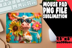 Adorable Cow Sublimation Mat Product Image 1