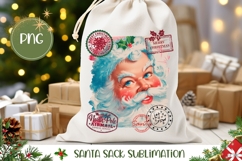 Vintage Christmas Santa Sack Design, Santa Claus Gift Bag Product Image 1