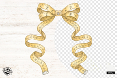 Sewing Measuring Tape Bow PNG Product Image 1