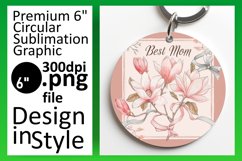 Mother's Day Sublimation Car Coaster - Round Design Product Image 1