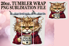 Cozy Nights 20oz tumbler wrap, Grumpy Cat Product Image 1