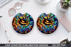 Car Coaster Sublimation| Mythical Coaster PNG Design Product Image 1