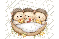 Warm & Fuzzy Mornings PNG Clipart, Cozy Animal Art Download Product Image 4