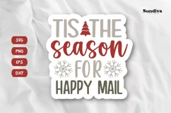 Printable Christmas Thank You Sticker | Tis The Season Product Image 3