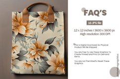 Seamless Beige Flower Digital Papers, Flower Pattern Product Image 2