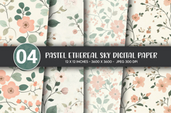 Pastel Ethereal Sky Digital Paper Product Image 1