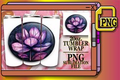 Denim Floral Tumbler Sublimation Spring 20oz Product Image 1