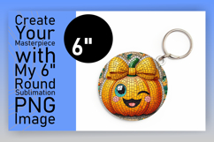 Artistic Round Design Car Coaster , Cute Pumpkin Product Image 1
