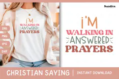 Christian Quote SVG - Faith Saying | Answered Prayers Product Image 1