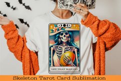 Skeleton Tarot card Sublimation design, PNG. Product Image 1