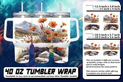 Vibrant Flower Vista 40oz Tumbler Design Product Image 1
