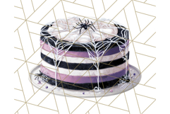 Realistic Halloween Cake Clipart PNG, Spooky Desserts Product Image 4