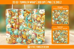 Children Toys Tumbler Wrap Designs, Sublimation Wrap Product Image 1