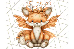 Fall Fairy Animal Clipart PNG, Woodland Creatures With Wings Product Image 4