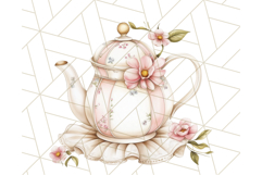 Pastel Tea Clip Art PNG with Sweets and Floral Accents Png Product Image 4