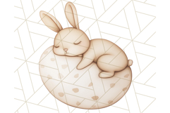 Spring Bunnies PNG Watercolor Bunny Clipart, Pastel Easter Product Image 4