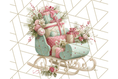 Pastel Christmas Clipart, Mint and Blush Holiday PNG Product Image 4