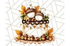 Fall Cake Clipart PNG, Autumn Cakes With Pumpkins Product Image 4