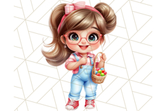 Easter Kids Clipart, Spring Easter Bunny PNG Download Product Image 3