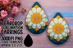 Trendy Teardrop Design for Earrings , Mandala Product Image 1