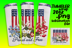 High-Quality Tumbler PNG , Patriotic Product Image 1