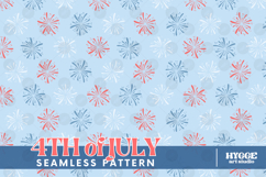 American 4th of July Patriotic Fireworks Seamless Pattern Product Image 1