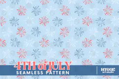 American 4th of July Patriotic Fireworks Seamless Pattern Product Image 1